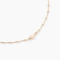 Collier Opale Argent Rose