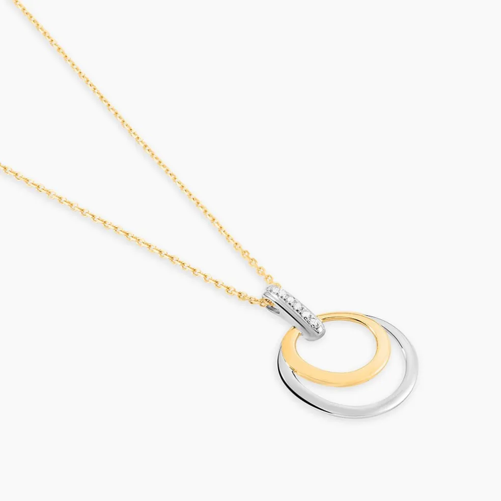 Collier Or Bicolore Blanc Et Jaune Eloisia Diamants