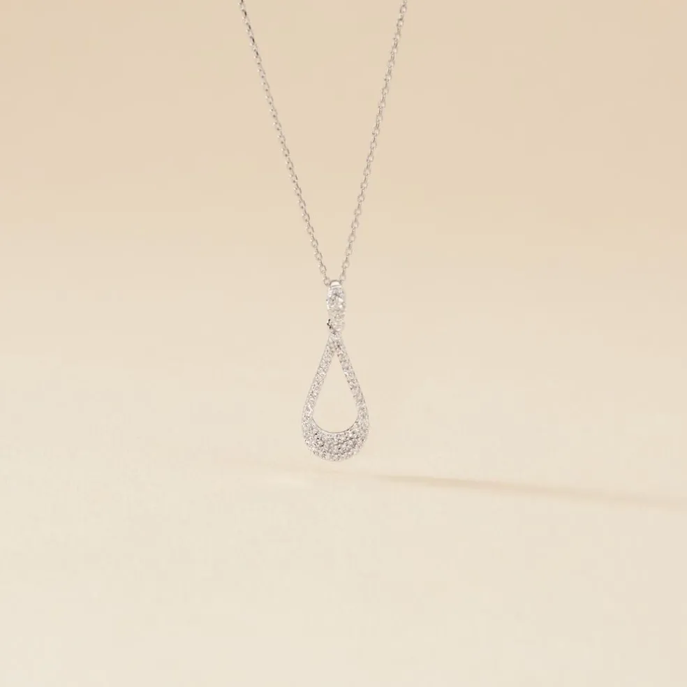Collier Or Blanc Abilene Diamants