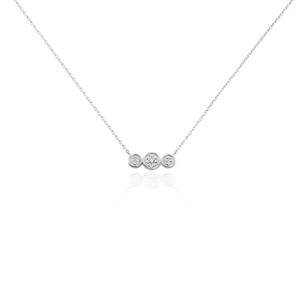 Collier Or Blanc Abital Diamants