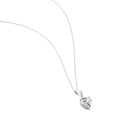 Collier Or Blanc Akli Oxyde De Zirconium