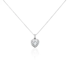 Collier Or Blanc Charity Oxydes De Zirconium