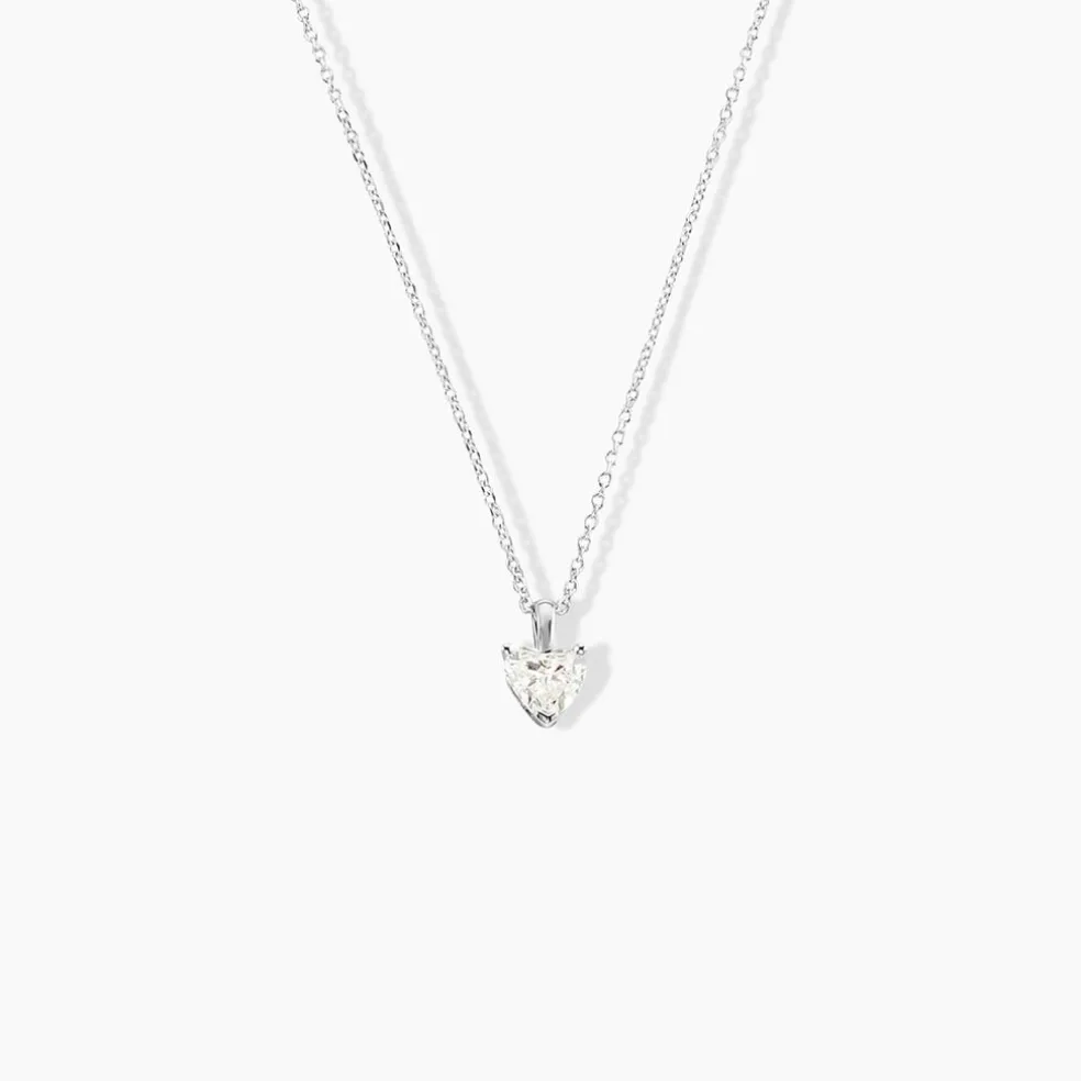 Collier Or Blanc Jayde Diamant Synthetique