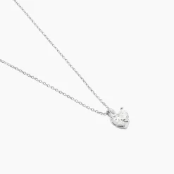 Collier Or Blanc Jayde Diamant Synthetique