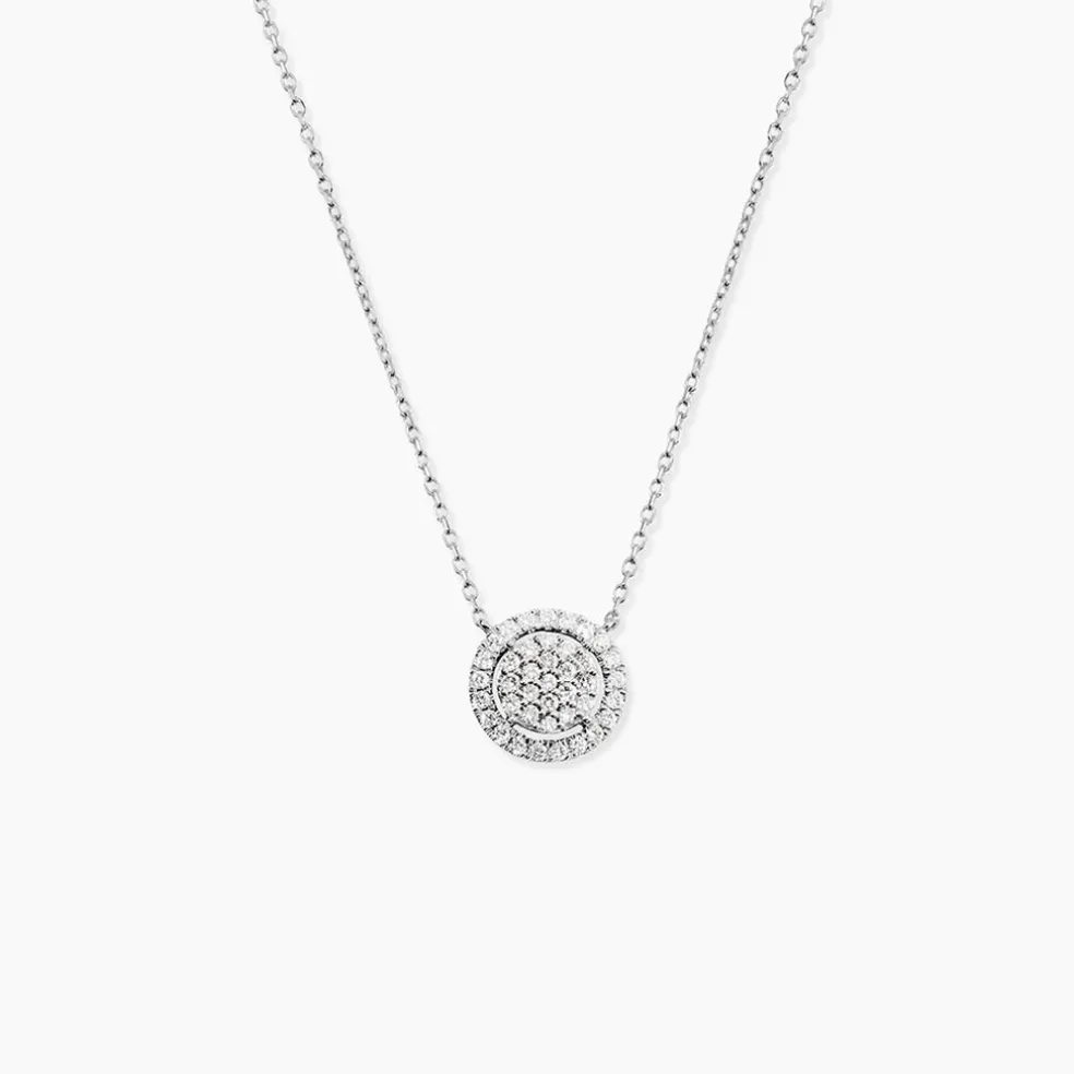 Collier Or Blanc Nawra Diamants Synthétiques
