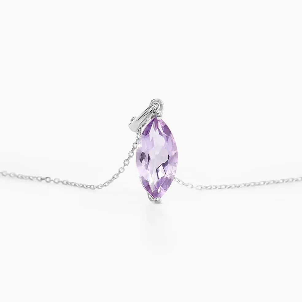 Collier Or Blanc Raquel Améthyste