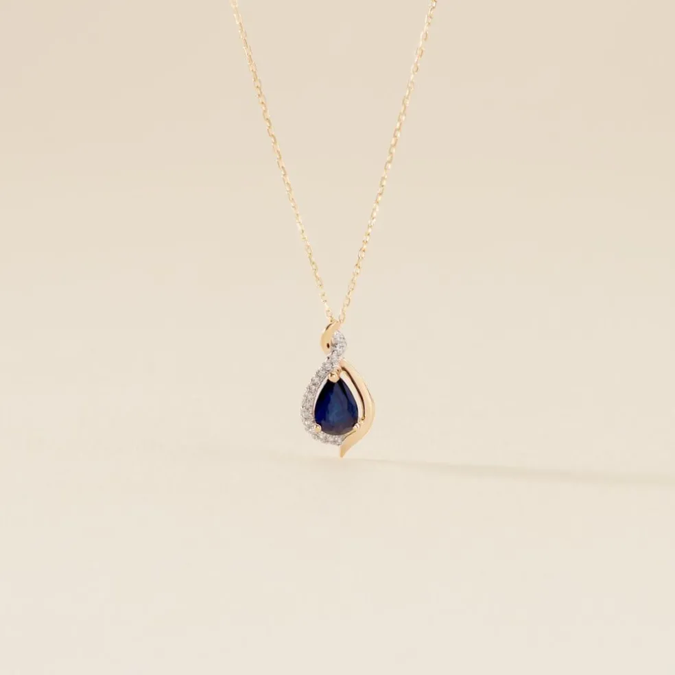 Collier Or Jaune Angelika Saphir