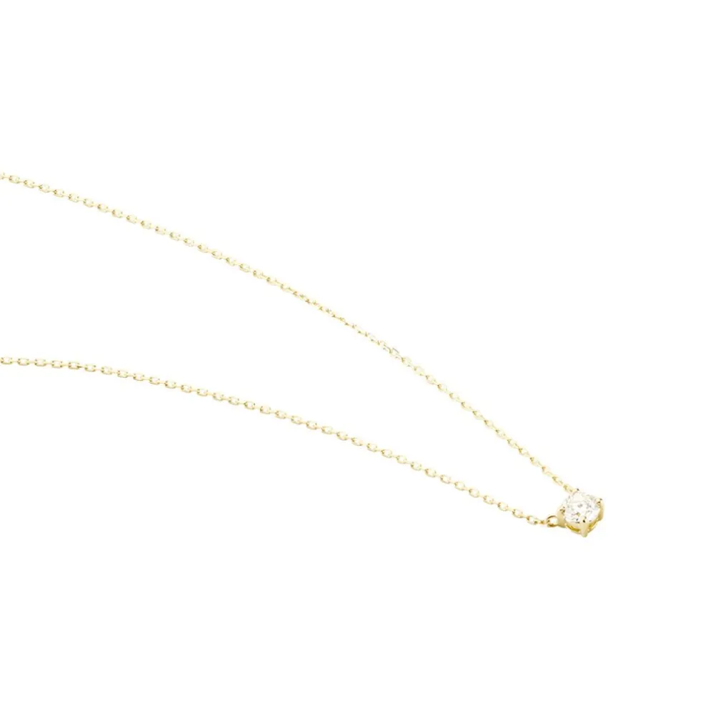 Collier Or Jaune Aphrodite Diamant Synthetique