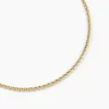 Collier Or Jaune Capucin Maille Marine