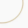 Collier Or Jaune Capucin Maille Marine