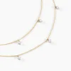 Collier Or Jaune Eclat D'etoile Oxyde De Zirconium