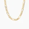 Collier Or Jaune Maille Alternée