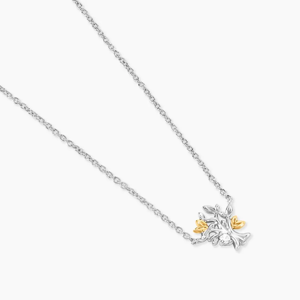 Collier Or Jaune Oxyde De Zirconium