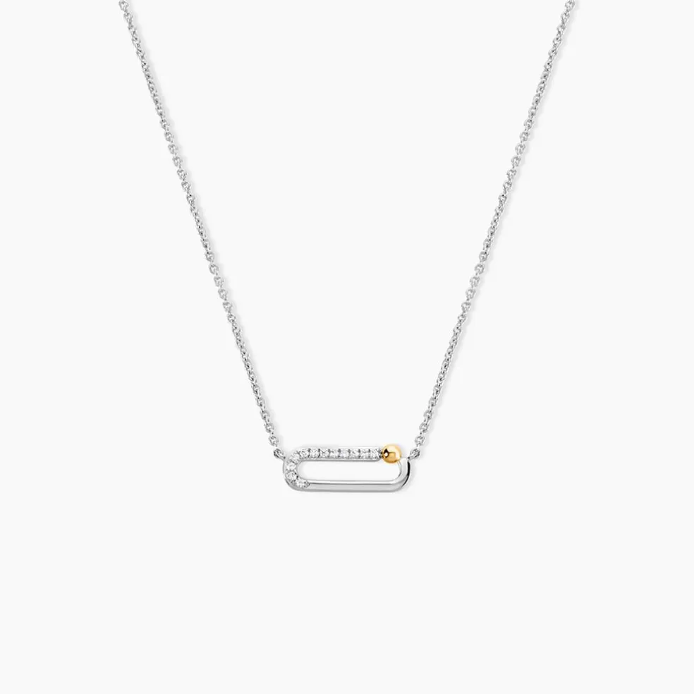 Collier Or Jaune Oxyde De Zirconium