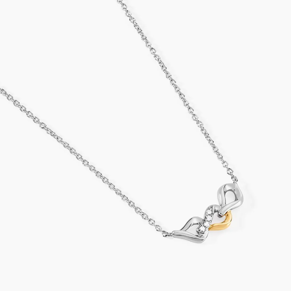Collier Or Jaune Oxyde De Zirconium