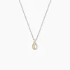 Collier Or Jaune Oxyde De Zirconium