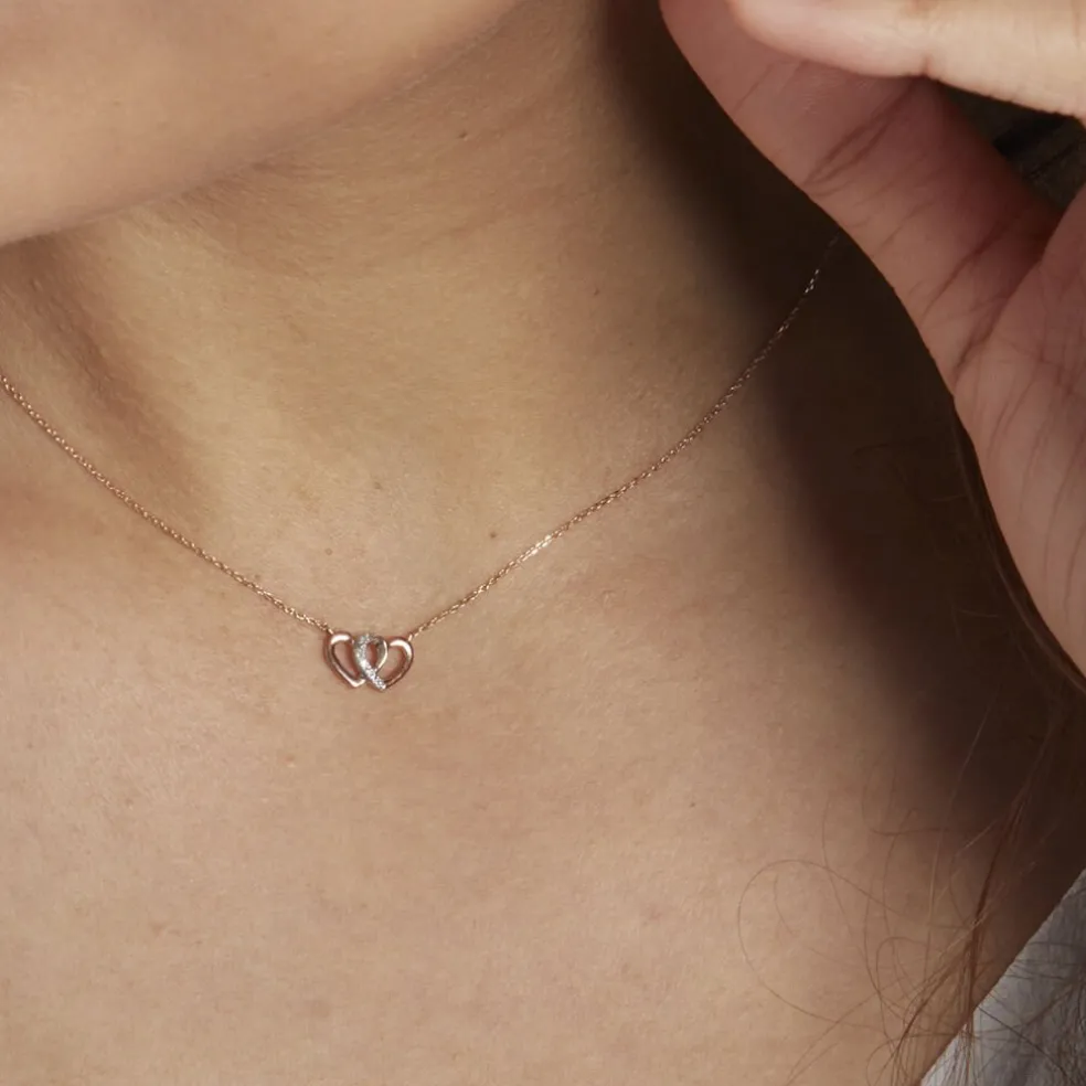 Collier Or Rose Valiere Diamants