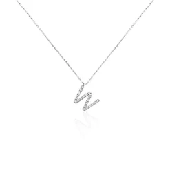 Collier Oran Or Blanc Diamant