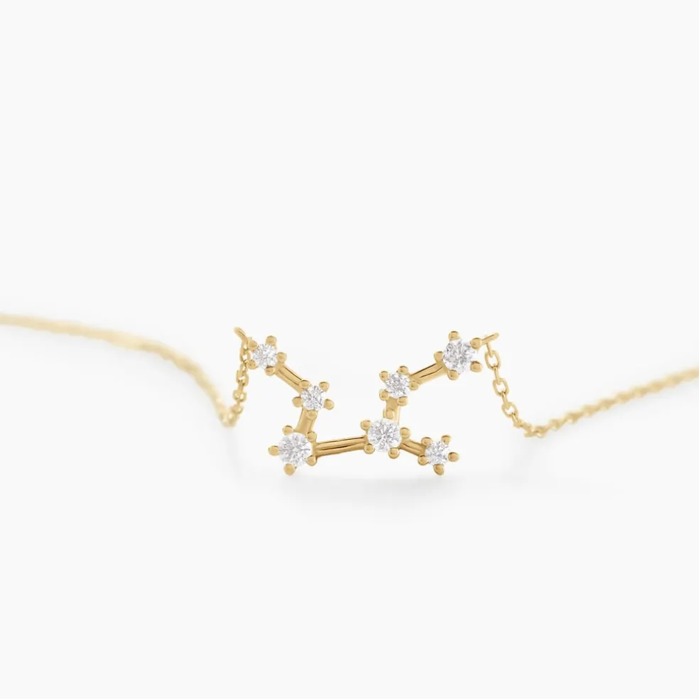 Collier Orion Or Jaune Oxyde De Zirconium