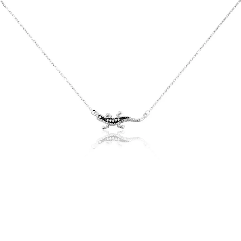 Collier Oya Argent Blanc Oxyde De Zirconium