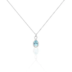 Collier Passion Or Blanc Topaze Et Oxyde De Zirconium