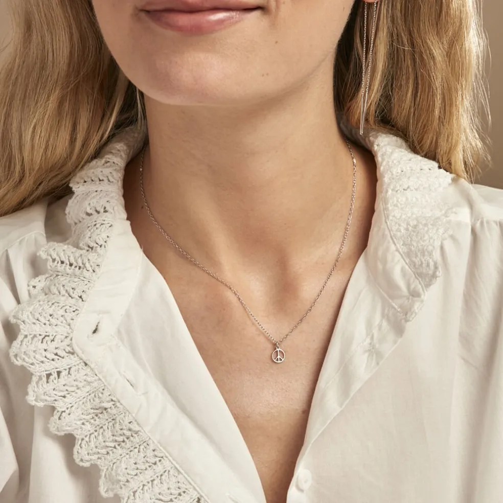 Collier Paz Argent Blanc