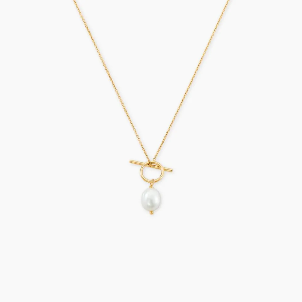 Collier Pearly Or Jaune Perle De Culture