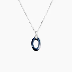 Collier Peer Argent Blanc Oxyde De Zirconium