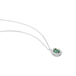 Collier Perez Argent Blanc Oxyde De Zirconium