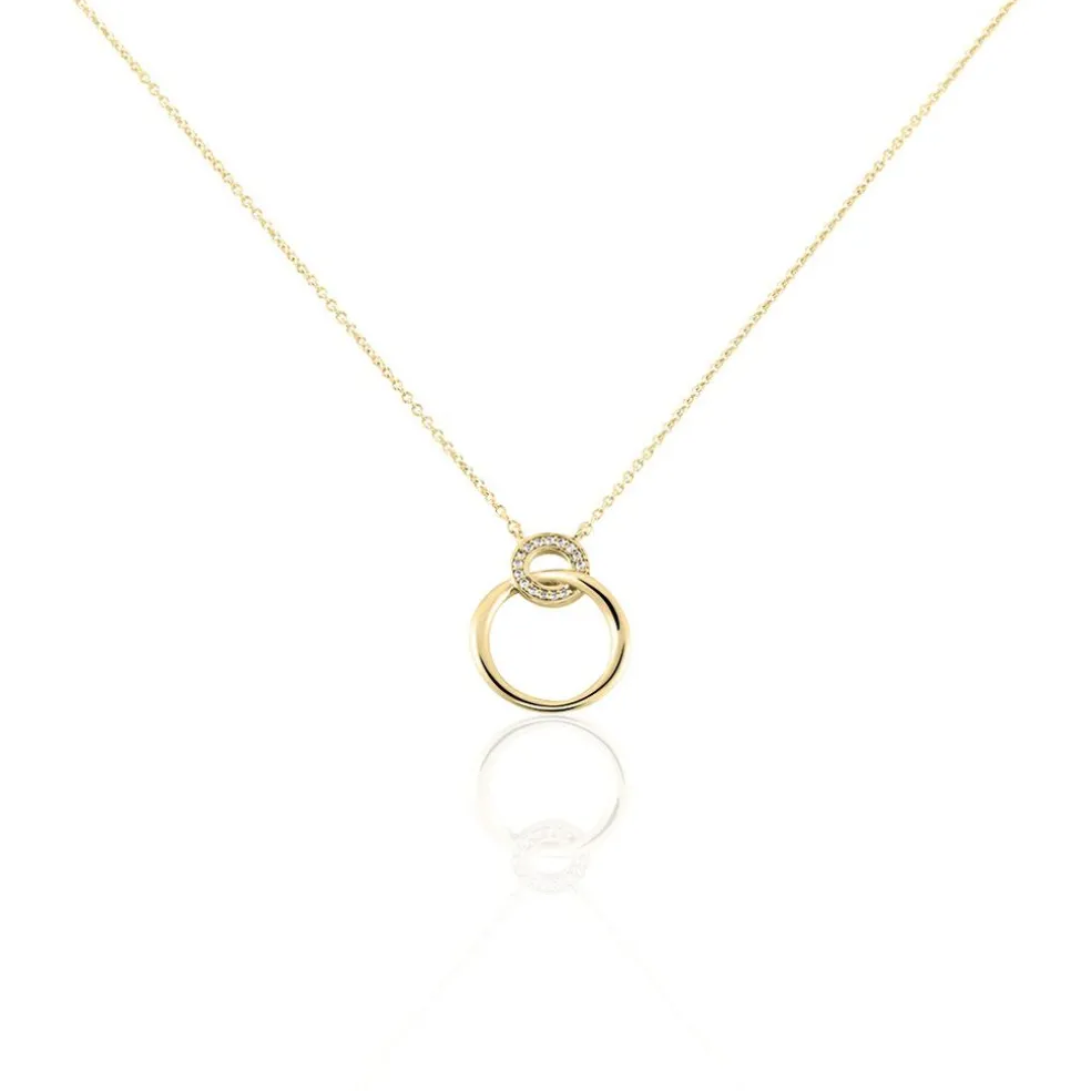 Collier Plaqué Or Essia Oxydes De Zirconium