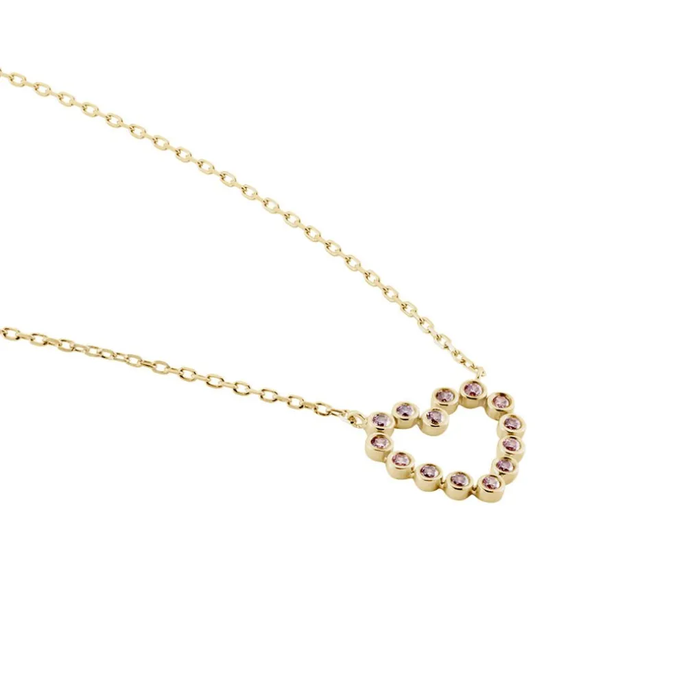 Collier Plaqué Or Jaune Danaë Oxydes De Zirconium