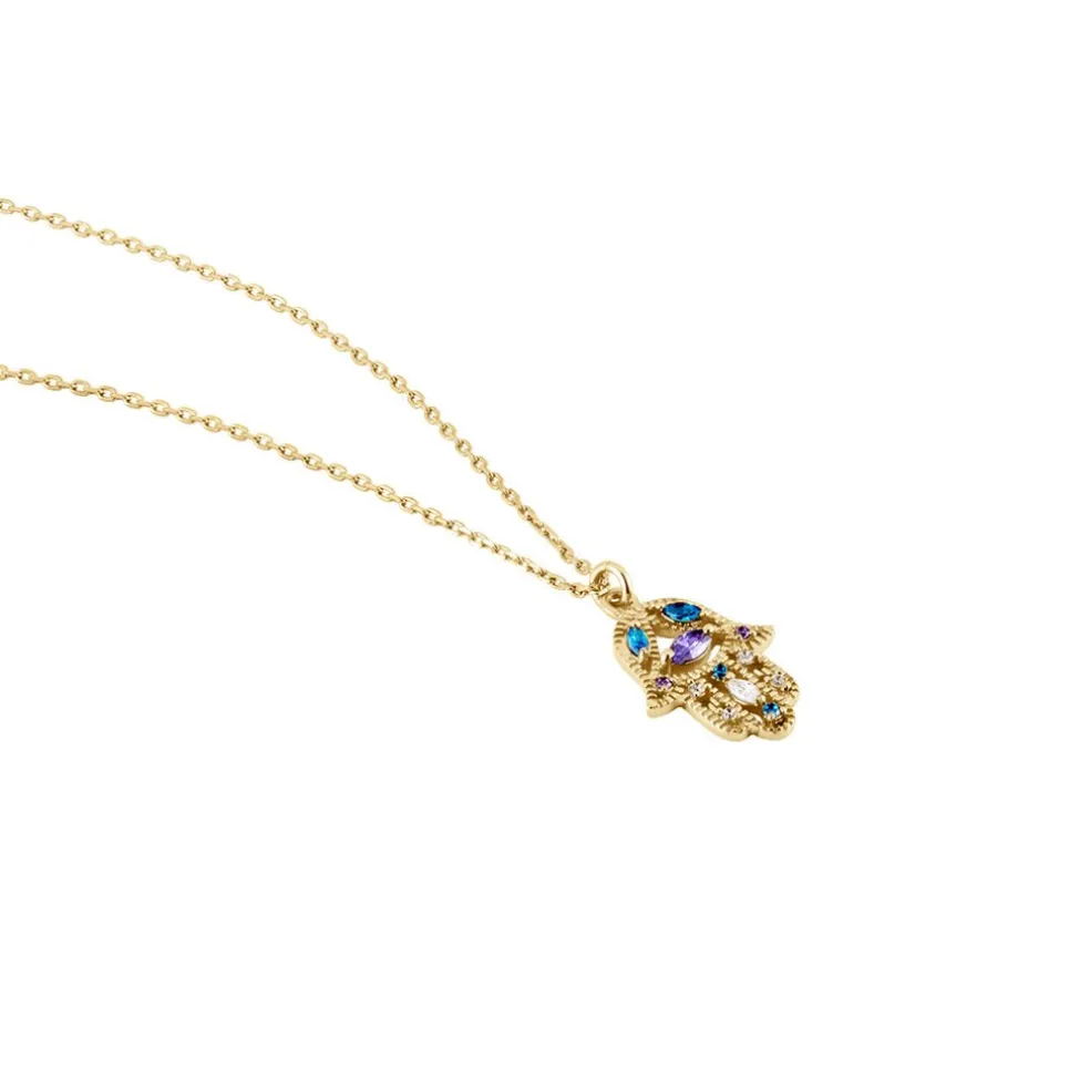 Collier Plaqué Or Jaune Eumelia Oxydes De Zirconium