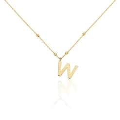 Collier Plaqué Or Jaune Lettra