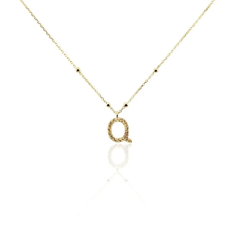 Collier Plaqué Or Jaune Lettra