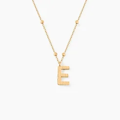 Collier Plaqué Or Jaune Lettra