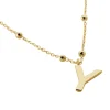 Collier Plaqué Or Jaune Lettra