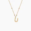 Collier Plaqué Or Jaune Lettra