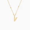 Collier Plaqué Or Jaune Lettra