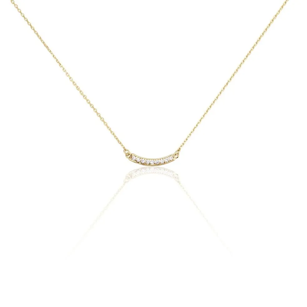 Collier Plaqué Or Kumb Oxydes De Zirconium