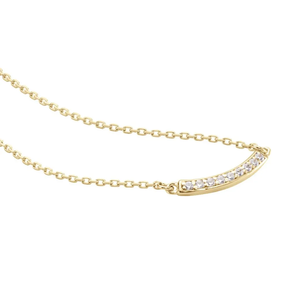 Collier Plaqué Or Kumb Oxydes De Zirconium