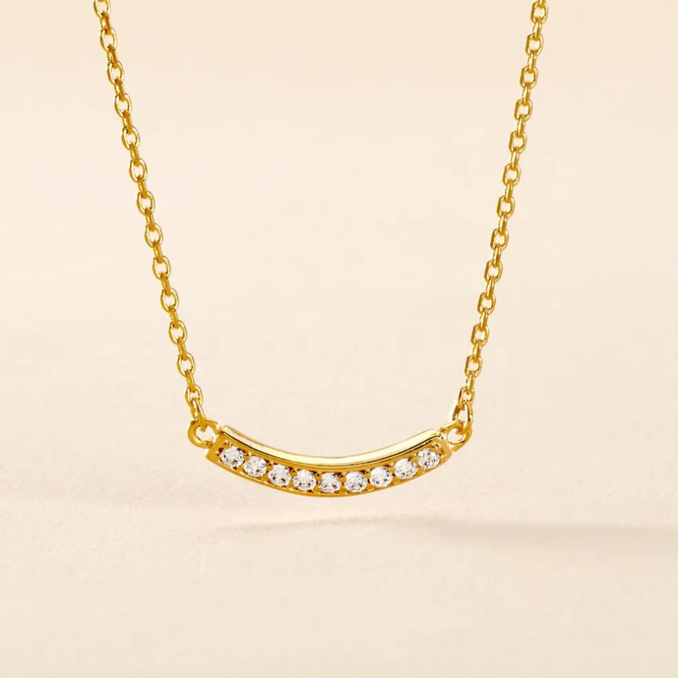 Collier Plaqué Or Kumb Oxydes De Zirconium