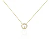 Collier Plaqué Or Lila Oxydes De Zirconium