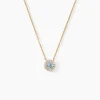 Collier Plaqué Or Radbod Pierre Artificielle Oxydes De Zirconium