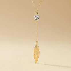 Collier Powoo Or Jaune Strass