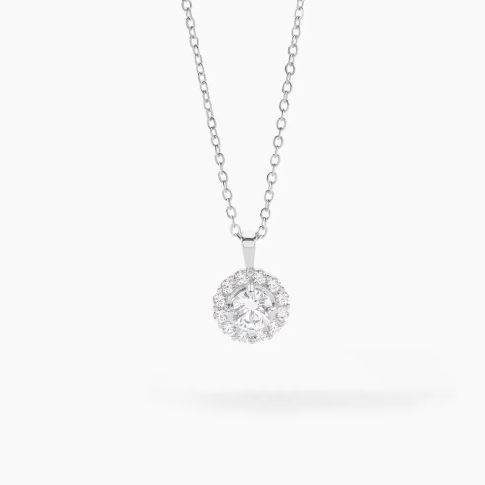 Collier Princess Argent Blanc Oxyde De Zirconium