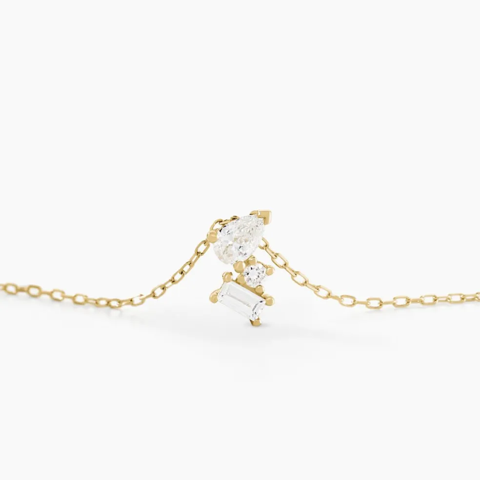 Collier Ptolema Or Jaune Diamant Synthétique