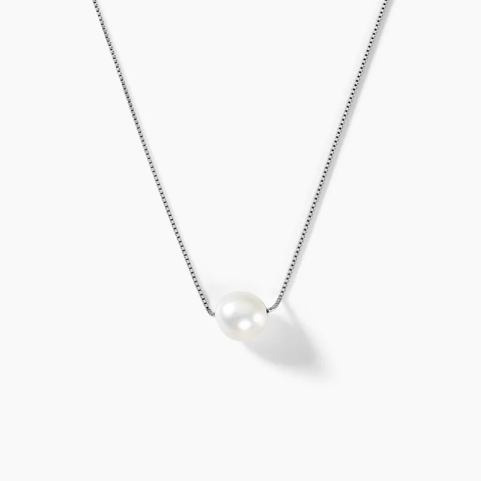 Collier Rada Maille Venitienne Argent Blanc Perle De Culture