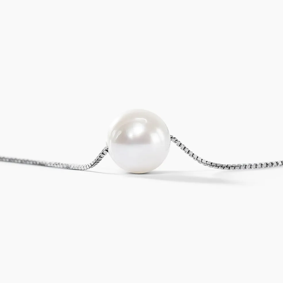 Collier Rada Maille Venitienne Argent Blanc Perle De Culture