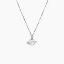 Collier Raven Argent Blanc
