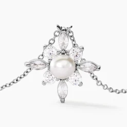 Collier Rhoda Argent Blanc Perle De Culture Oxyde De Zirconium